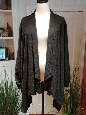 Susan Graver Textured/Patterned Semi -sheer Cardigan